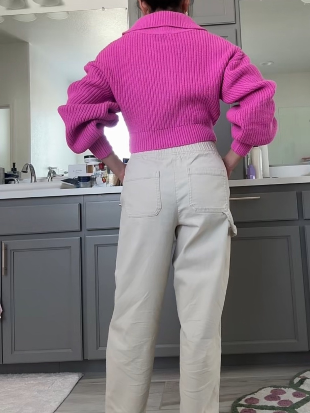 Zara fuchsia pink cropped sweater - Picture 8 of 10